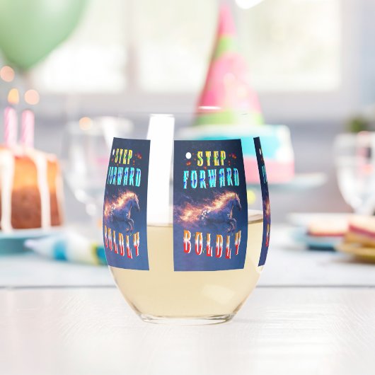 Step Forward Boldly Wijnglas Zonder Voet (Insitu (Verjaardag))