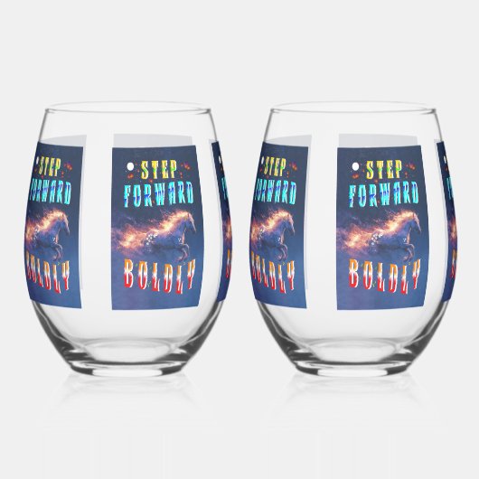 Step Forward Boldly Wijnglas Zonder Voet (Voorkant)