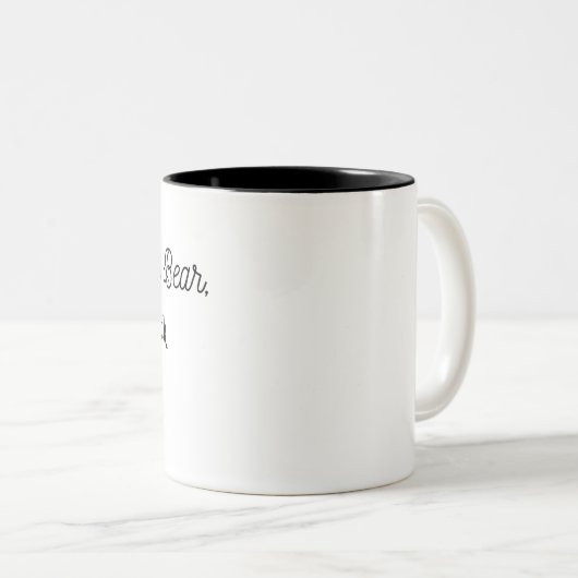 Step-Mama Beer, jij rockt Tweekleurige Koffiemok (Voorkant rechts)