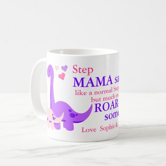 Step Mamasaurus Moederdag Coffee Mok (Voorkant links)