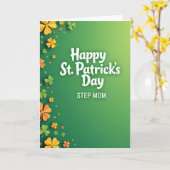 Step Mom St Patricks Day Card Kaart (Gele Bloem)