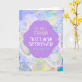 Step Mom Superpower Moederdag Kaart (Gele Bloem)