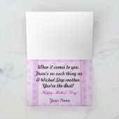 Step-Mom Wenskaart Pas het aan! Kaart (Binnen)