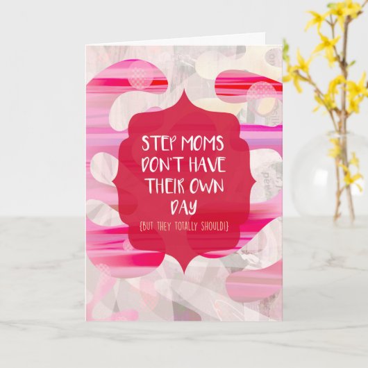 Step Moms hebben geen eigen dag Kaart (Gele Bloem)