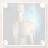 Step Out glass coaster Glazen Onderzetter (Achterkant)