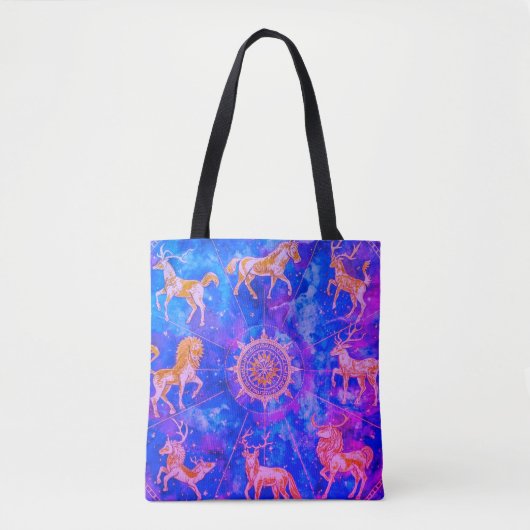 Step Out in Style With This Blue + Purple Tote Bag (Voorkant)