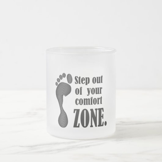 step out of your comfort zone  matglas koffiemok (Center)