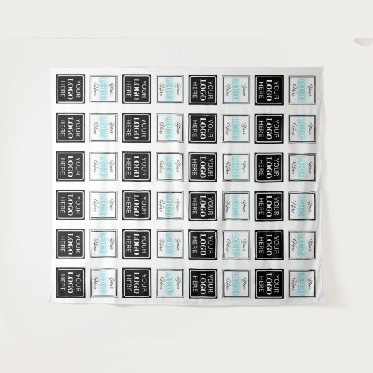  Step & Repeat Business Backdrop Two Logo Banner Wandkleed (Voorkant (horizontaal))