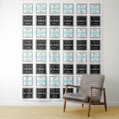  Step & Repeat Business Backdrop Two Logo Banner Wandkleed (In situ)