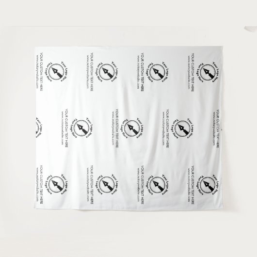 Step & Repeat White Company Logo Event Notaris Wandkleed (Voorkant (horizontaal))