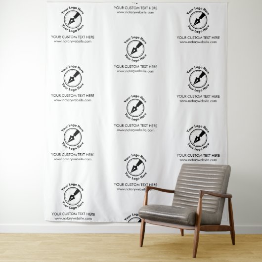 Step & Repeat White Company Logo Event Notaris Wandkleed (In situ)