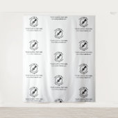 Step & Repeat White Company Logo Event Notaris Wandkleed (Voorkant)