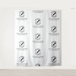 Step & Repeat White Company Logo Event Notaris Wandkleed