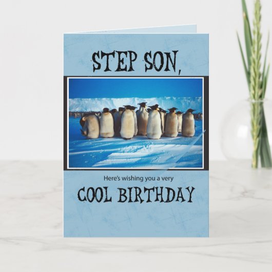 Step Son Birthday, Penguins Kaart (Voorkant)