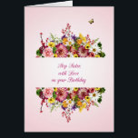 Step Zister Birthday Beauful Bouquet<br><div class="desc">Een mooie verjaardagskaart voor een stapzus. Een boeket is verdeeld door woorden van liefde die een gelukkige verjaardag wensen. Allemaal op een delicate roze achtergrond. Een prachtige,  traditionele verjaardagskaart die echt vreugde zal geven.</div>