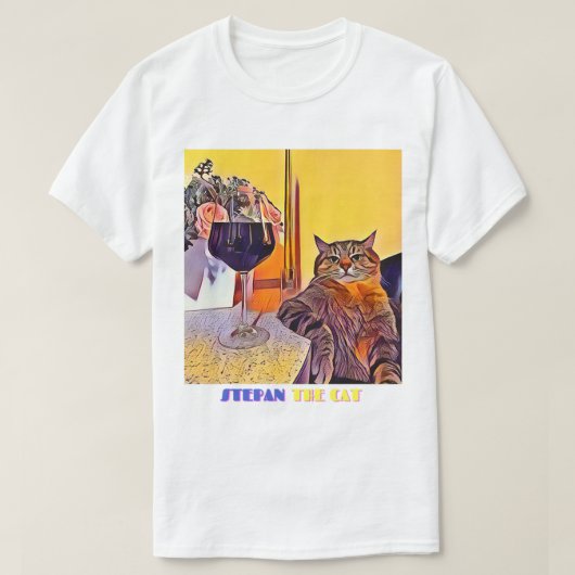 Stepan de kattekunst t-shirt (Design voorkant)