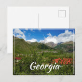 Stepantsminda Kazbegi Georgia Gergeti Kaukasus Briefkaart (Voorkant / Achterkant)