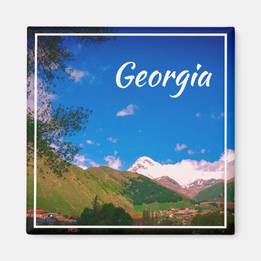 Stepantsminda Kazbegi Georgia Gergeti Kaukasus Magneet (Voorkant)