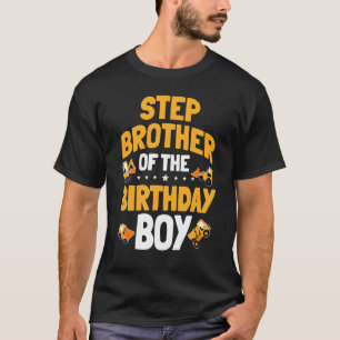 Stepbroer van de bouwvakker van de verjaardagsjong t-shirt