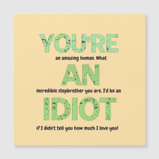 Stepbrother, je bent een geweldig menselijk gesche (Voorkant)