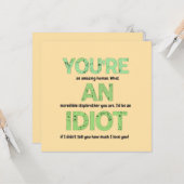 Stepbrother, je bent een geweldig menselijk gesche kaart (Voorkant / Achterkant in situ)