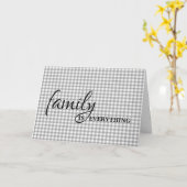 Stepbrother's Birthday Grey Gingham Kaart (Gele Bloem)