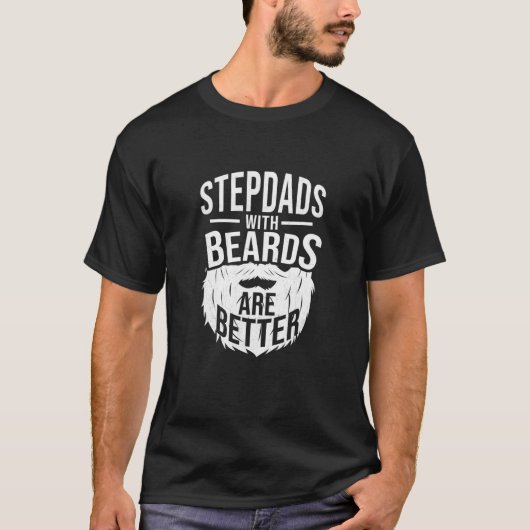 Stepdad Beard Bearded Gift - Mannen T-shirt (Voorkant)