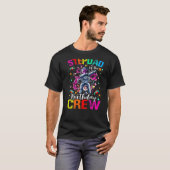 Stepdad Birthday Crew Astronaut Space Planets T-shirt (Voorkant volledig)