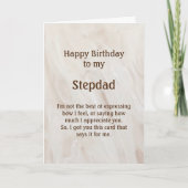 Stepdad Birthday Kaart (Voorkant)
