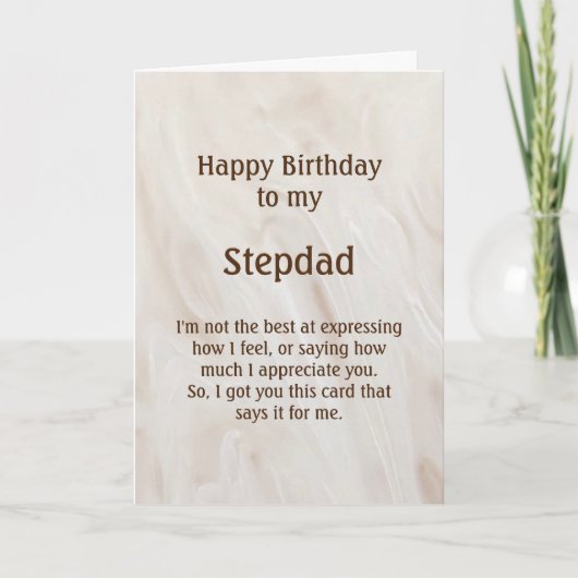 Stepdad Birthday Kaart (Voorkant)