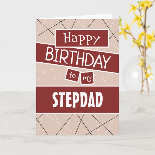Stepdad Birthday Kaart (Gele Bloem)
