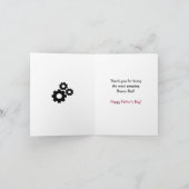 Stepdad Bonus Pap Stepfather Birthday Fathers Dag Kaart (Binnen)