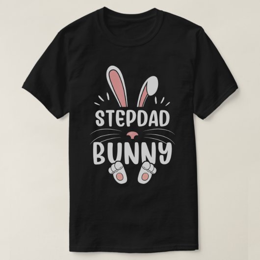 Stepdad Bunny Funny Matching Easter Bunny Egg Hunt T-shirt (Design voorkant)