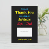 Stepdad dank u cadeau Kaart houder (Staand voorkant)