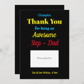Stepdad dank u cadeau Kaart houder (Voorkant / Achterkant)
