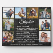Stepdad Definition met Custom 8 Photo & Names Fotoplaat (Voorkant)