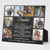 Stepdad Definition met Custom 8 Photo & Names Fotoplaat (Zijkant)