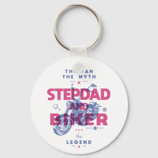 Stepdad en biker het man de mythe van de legende sleutelhanger