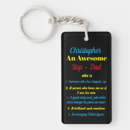 Stepdad Fathers Day Quote Acryl Sleutelhanger