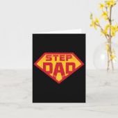 Stepdad Grappige Hero Stap Papa Verjaardag Vaders Kaart (Gele Bloem)