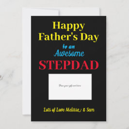 Stepdad Happy Vaderdag Cadeau Kaart Houder