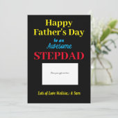 Stepdad Happy Vaderdag Cadeau Kaart Houder (Staand voorkant)