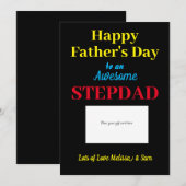Stepdad Happy Vaderdag Cadeau Kaart Houder (Voorkant / Achterkant)