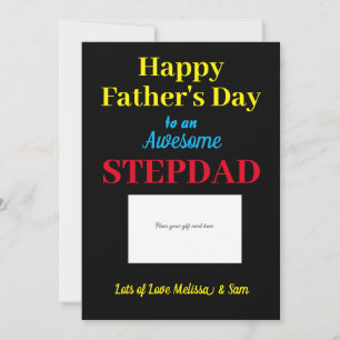 Stepdad Happy Vaderdag Cadeau Kaart Houder