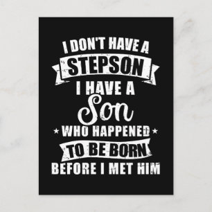 Stepdad heeft geen stiefzoon geboren voordat hij h briefkaart
