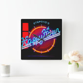 STEPDAD Mancave Bar Den Clock Neon Vierkante Klok (Huis)