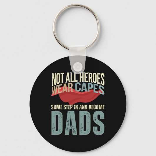 Stepdad Shirt van Kinder Mannen Funny Fathers Day Sleutelhanger (Voorkant)