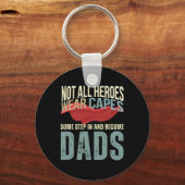 Stepdad Shirt van Kinder Mannen Funny Fathers Day Sleutelhanger (Voorkant)