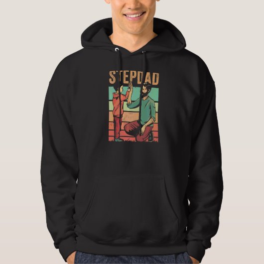 Stepdad Step Gezegde Stepfather Fathers Dag Fa Hoodie (Voorkant)