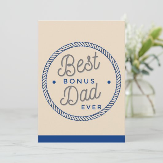 Stepdad Typografie Bedankkaart (Staand voorkant)